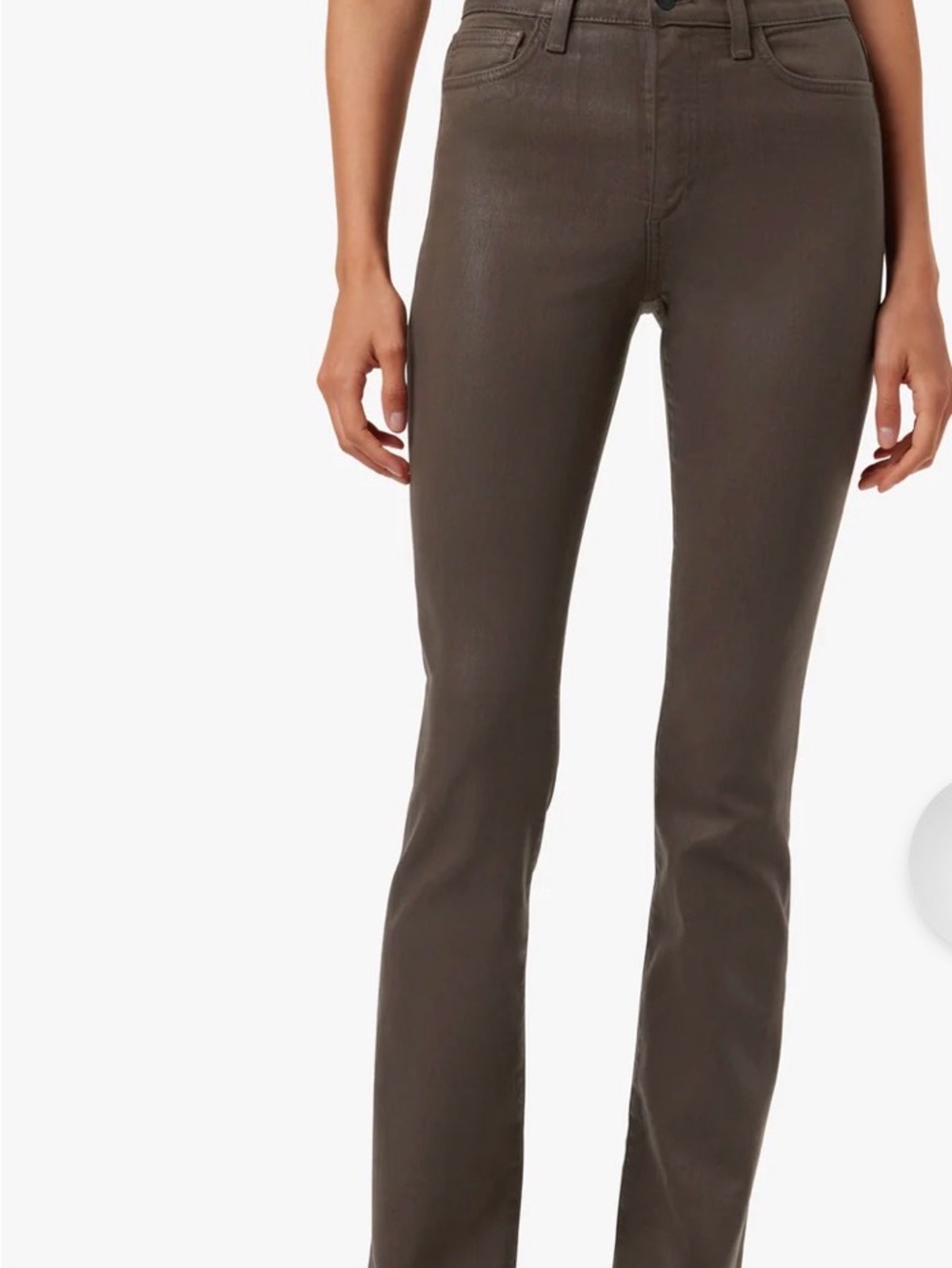 Joes coated chocolate Brown Slim Bootcut Jeans